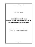 Kinh nghiệm của các nước ASEAN trong việc giải quyết tranh chấp biên giới, lãnh thổ trên biển thông qua cơ chế tài phán quốc tế 