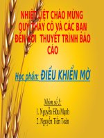 Slide thuyết trình lý thuyết điều khiển mờ.