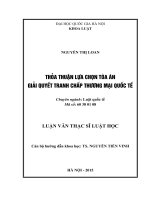 Thỏa thuận lựa chọn tòa án giải quyết tranh chấp thương mại quốc tế 