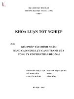 Giải pháp tài chính nhằm nâng cao năng lực cạnh tranh của công ty cổ phần than đèo nai 