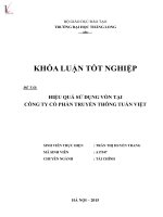 Hiệu quả sử dụng vốn tại công ty cổ phần truyền thông tuấn việt 