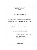 Xây dựng và phát triển thị trường bán buôn điện cạnh tranh việt nam