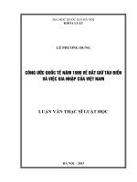 Công ước quốc tế năm 1999 về bắt giữ tàu biển và việc gia nhập của việt nam 