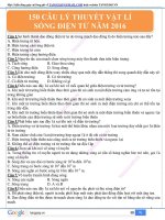 150 câu lí thuyết sóng điện từ vật lí năm 2016 có đáp án