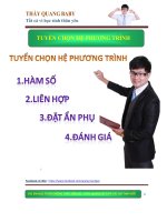 TUYEN CHON HE PHUONG TRINH 12 ( LUYEN THI DAI HOC 2016)