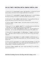 10 cấu TRÚC THƯỜNG DÙNG TRONG TIẾNG ANH