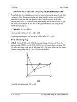 PHƯƠNG PHÁP VECTO VÀ TỌA ĐỘ TRONG HÌNH HỌC Oxy