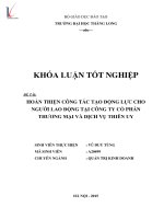 Hoàn thiện công tác tạo động lực cho người lao động tại công ty cổ phần thương mại và dịch vụ thiên uy 