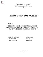 Hiệu quả hoạt động sản xuất kinh doanh của công ty cổ phần tư vấn xây dựng và thương mại toàn cương 