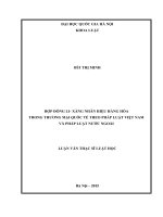 Hợp đồng li xăng nhãn hiệu hàng hóa trong thương mại quốc tế theo pháp luật việt nam và pháp luật nước ngoài 