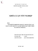 Giải pháp marketing dịch vụ nhằm nâng cao chất lượng dịch vụ tại hệ thống rạp chiếu phim platinum cineplex 