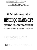 10 bài toán trọng điểm hình học phẳng OXY Nguyễn thanh tùng