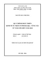 Quá trình pháp triển kinh tế tư nhân ở tỉnh bà rịa   vũng tàu từ năm 1991 đến năm 2010 (TT) 