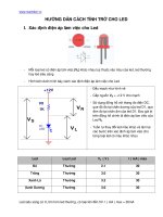 HƯỚNG DẪN CÁCH TÍNH ĐIỆN TRỞ CHO LED
