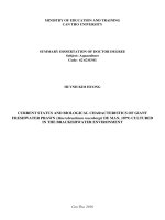Current status and biological characteristics of giant freshwater prawn (macrobrachium rosenbergii de man, 1879) cultured in the brackish water environment