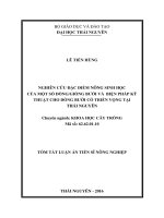Nghiên cứu đặc điểm nông sinh học của một số dòng giống bưởi và biện pháp kỹ thuật cho dòng bưởi có triển vọng tại thái nguyên (TT)