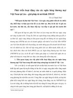 Phát triển hoạt động của các ngân hàng thương mại Việt Nam tại Lào – giải pháp từ mô hình SWOT