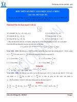 BIỂU DIỄN SỐ PHỨC GIẢI ĐIỆN XOAY CHIỀU