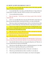 30 câu hỏi ôn lý thuyết lập và thẩm định dự án đầu tư