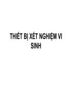 THIẾT BỊ XÉT NGHIỆM VI SINH