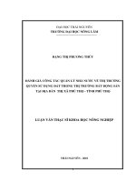 Đánh Giá Công Tác Quản Lý Nhà Nước Về Thị Trường Quyền Sử Dụng Đất Trong Thị Trường Bất Động Sản Tại Địa Bàn  Thị Xã Phú Thọ - Tỉnh Phú Thọ