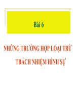 những trường hợp loại trừ trách nhiệm hình sự