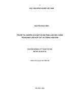 Nghiên cứu một số bộ phận làm việc chính trong máy liên hợp cắt và trồng hom sắn (TT)