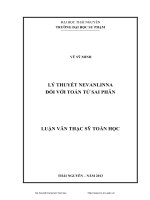 Lý thuyết nevanlinna đối với toán tử sai phân 