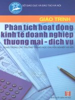 GIÁO TRÌNH PHÂN TÍCH HOẠT ĐỘNG KINH TẾ DOANH NGHIỆP THƯƠNG MẠI DU LỊCH