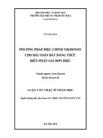 Phương pháp hiệu chỉnh tikhonov cho bài toán bất đẳng thức biến phân giả đơn điệu