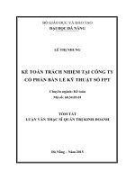 Kế toán trách nhiệm tại công ty cổ phần bán lẻ kỹ thuật số FPT
