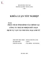Phân tích tình hình tài chính tại công ty trách nhiệm hữu hạn dịch vụ vận tải thương mại anh tú 