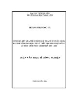 Đánh Giá Kết Quả Thực Hiện Quy Hoạch Sử Dụng Nhóm Đất Phi Nông Nghiệp Cấp Xã Trên Địa Bàn Huyện Sông Lô Tỉnh Vĩnh Phúc Giai Đoạn 2005 - 2010
