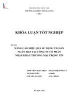 Nâng cao hiệu quả sử dụng tài sản tại công ty cổ phần nhập khẩu thương mại trọng tín 