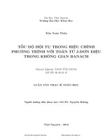 Tốc độ hội tụ trong hiệu chỉnh phương trình với toán tử j   đơn điệu trong không gian banach 