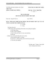 ĐỒ ÁN  THUYẾT KẾ TRUYỀN ĐỘNG THUỶ KHÍ