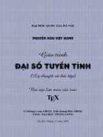 giáo trình đại số tuyến tính (lý thuyết và bài tập)