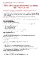 HOT Tuyển chọn bài toán Oxy bám sát kì thi THPT QG 2016  Lê Anh Tuấn