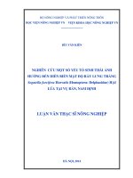 nghiên cứu một số yếu tố sinh thái ảnh hưởng đến diễn biến mật độ rầy lưng trắng sogatella furcifera horvath (homoptera delphacidae) hại lúa tại vụ bản, nam định 