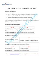 TÓM TẮT CÁC QUY TẮC NHẤN TRỌNG ÂM CƠ BẢN