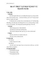 giáo án sinh học 6 bài 47  thực vật bảo vệ đất và nguồn nước