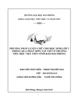 PHƯƠNG PHÁP LUYỆN CHỮ CHO học SINH lớp 2 THÔNG QUA PHÂN môn tập VIẾT ở TRƯỜNG TIỂU học VIỆT TIẾN VĨNH bảo hải PHÒNG 