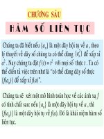 Bài giảng toán giải tích 1   chương 6  hàm số liên tục