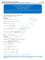 PHƯƠNG TRÌNH VÔ TỶ CHỨA MỘT CĂN THỨC PHẦN 2