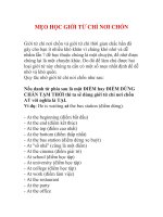 MẸO HỌC GIỚI TỪ CHỈ NƠI CHỐN