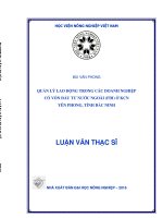 quản lý lao động trong các doanh nghiệp có vốn đầu tư nước ngoài (fdi) ở kcn yên phong, tỉnh bắc ninh 