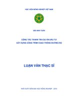 công tác thanh tra dự án đầu tư xây dựng công trình giao thông đường bộ 
