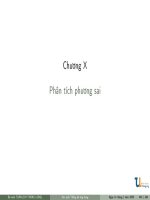 Bài giảng xác suất thống kê ứng dụng trong kinh tế xã hội   chương 10  phân tích phương sai