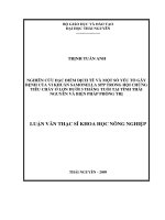 Nghiên Cứu Đặc Điểm Dịch Tễ Và Một Số Yếu Tố Gây Bệnh Của Vi Khuẩn Samonella Spp Trong Hội Chứng Tiêu Chảy Ở Lợn Dưới 3 Tháng Tuổi Tại Tỉnh Thái Nguyên Và Biện Pháp Phòng Trị