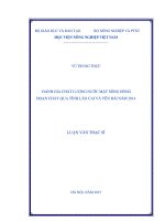 đánh giá chất lượng nước mặt sông hồng đoạn chảy qua tỉnh lào cai và yên bái năm 2014 